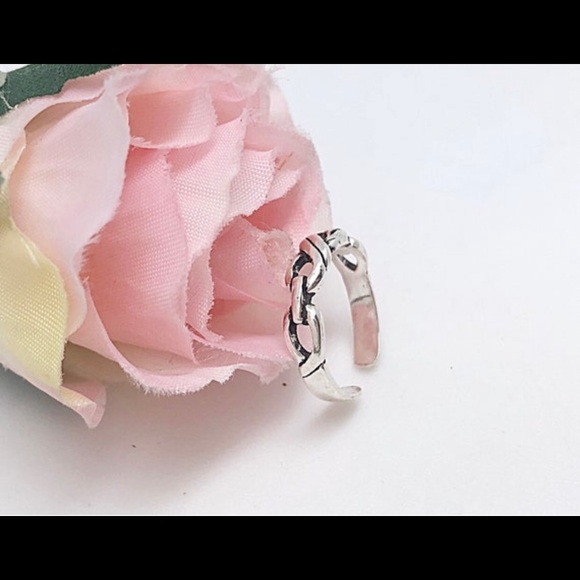 Infinity Toe Ring Sterling Silver, Adjustable, 1/8” Wide, NEW, Ships in Gift Box - Picture 7 of 10